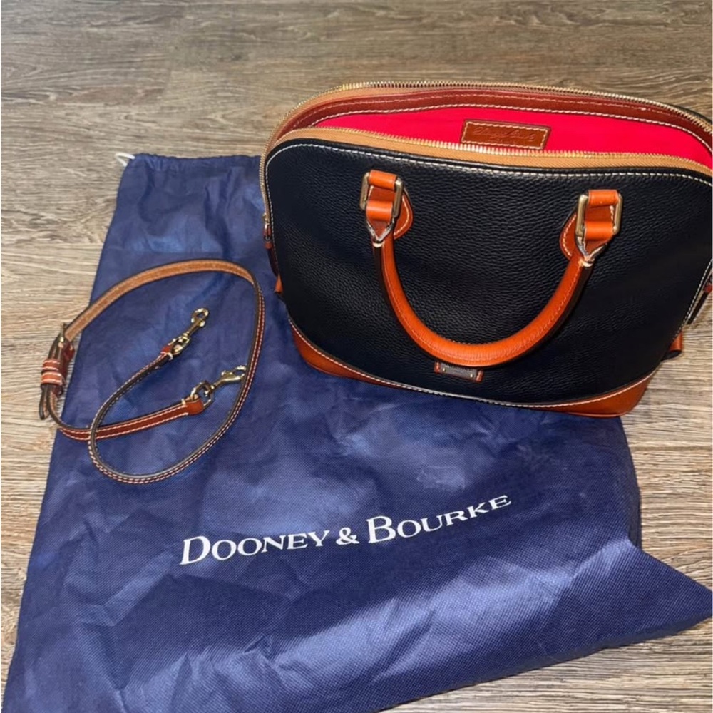 Dooney & Bourke Black and Tan Bag
